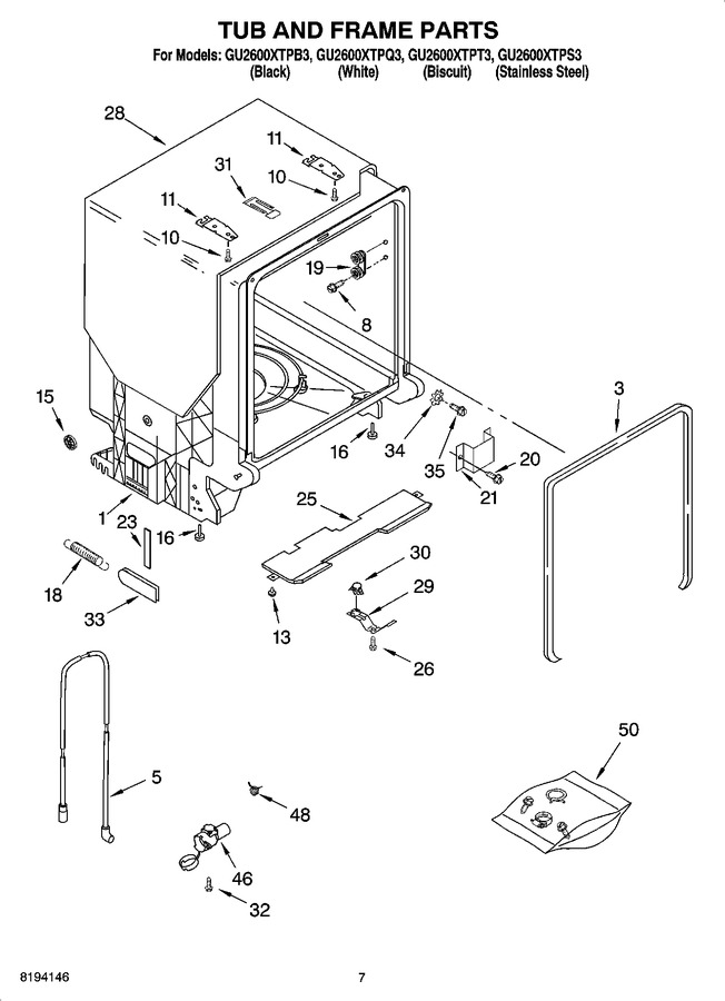 Diagram for GU2600XTPB3