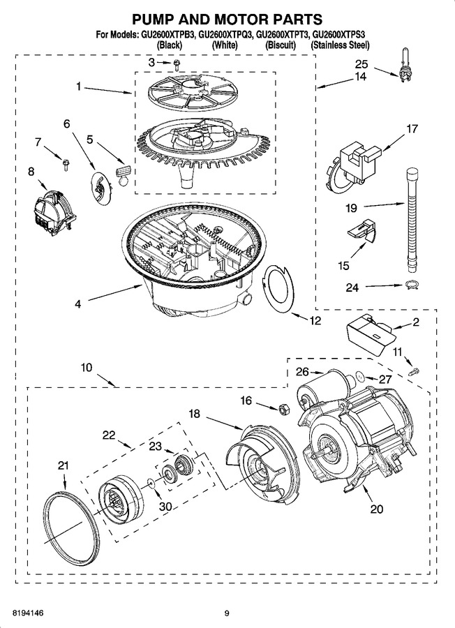 Diagram for GU2600XTPB3