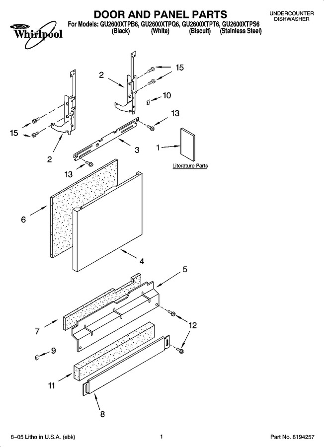 Diagram for GU2600XTPT6
