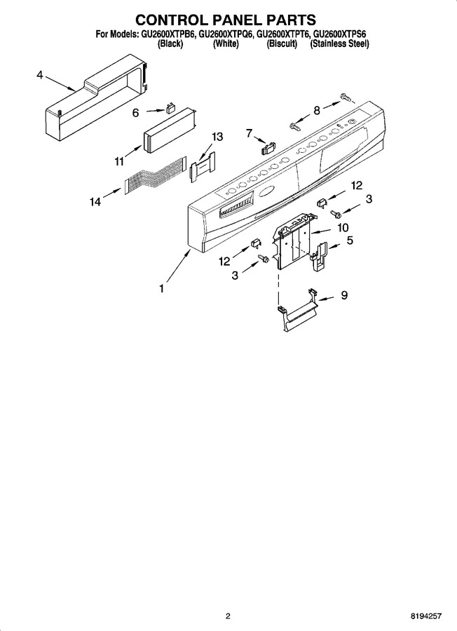 Diagram for GU2600XTPT6