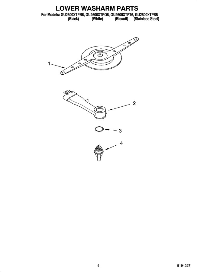 Diagram for GU2600XTPT6