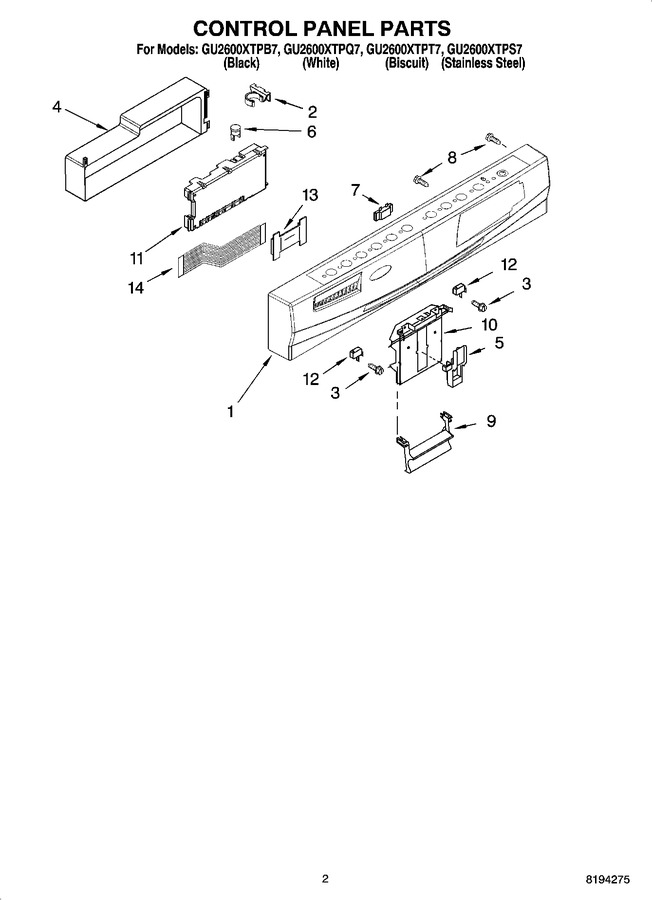 Diagram for GU2600XTPQ7