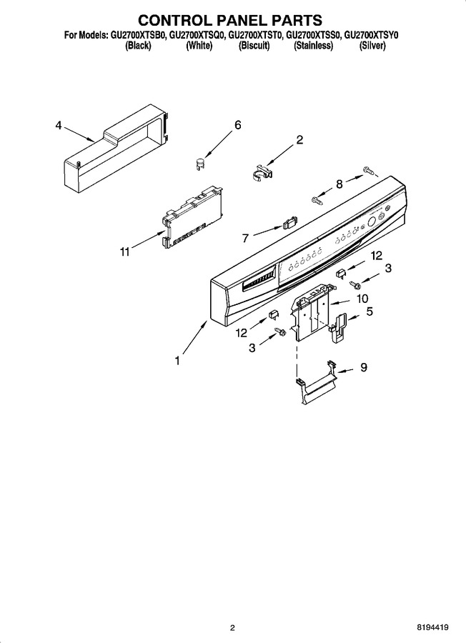 Diagram for GU2700XTSB0