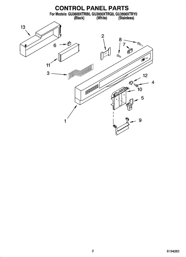 Diagram for GU3600XTRQ0