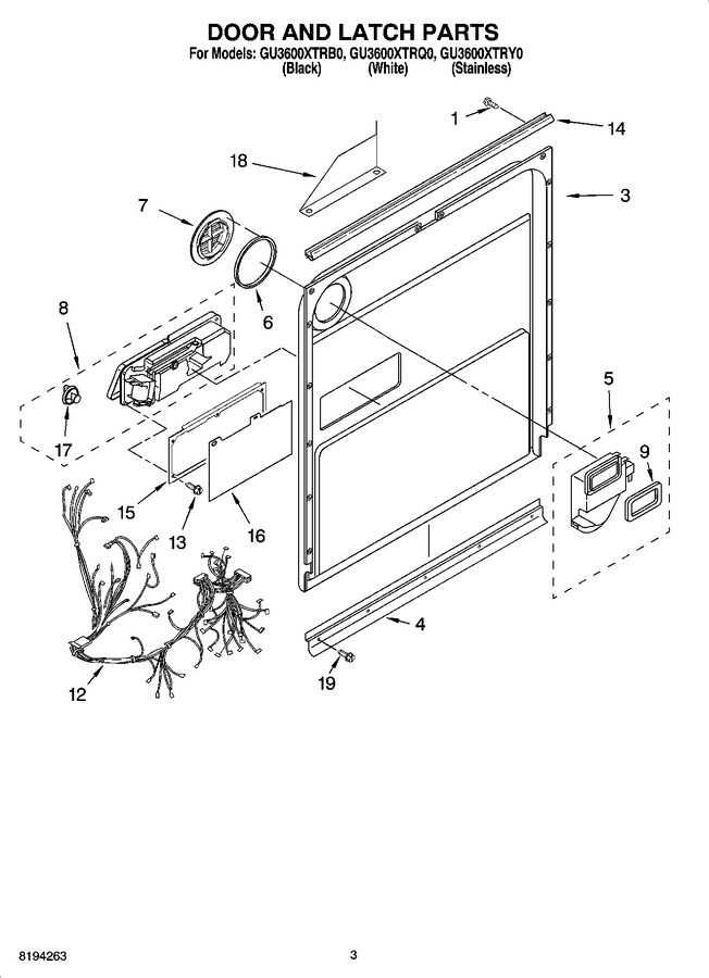 Diagram for GU3600XTRQ0