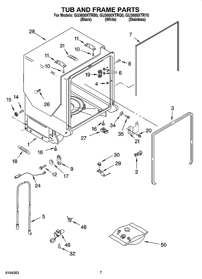 Diagram for GU3600XTRQ0