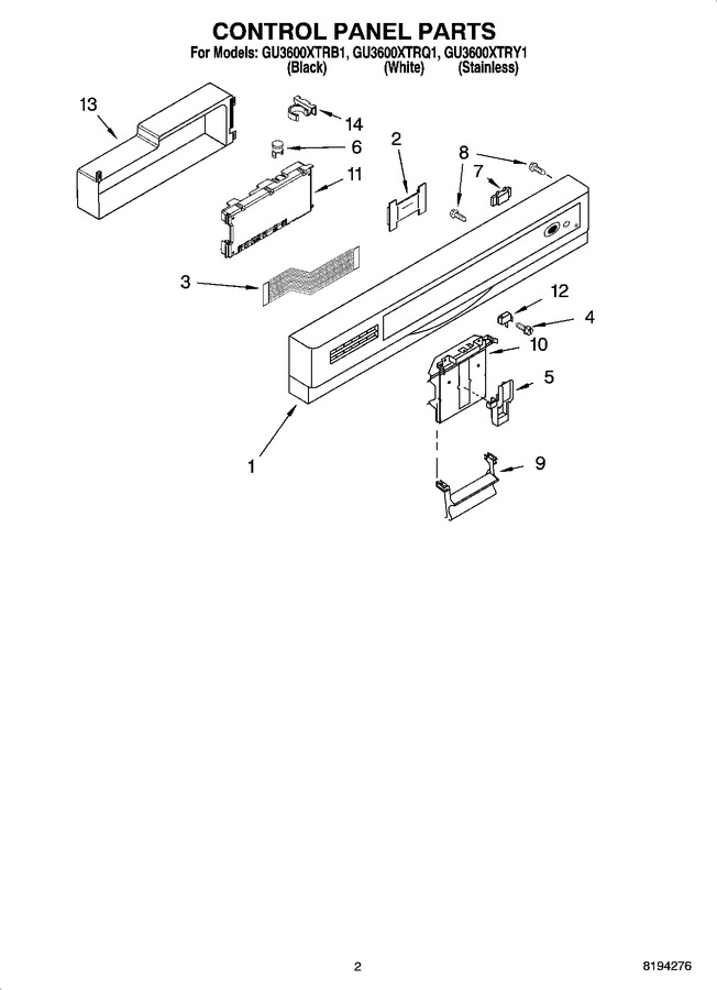 Diagram for GU3600XTRY1