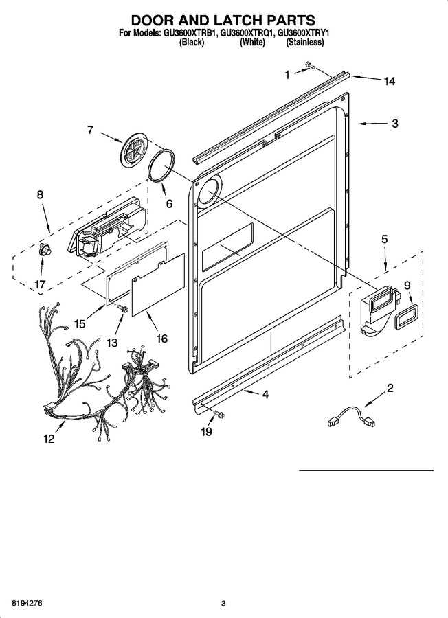 Diagram for GU3600XTRY1