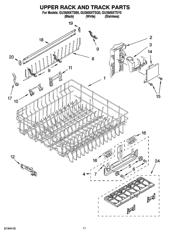 Diagram for GU3600XTSB0