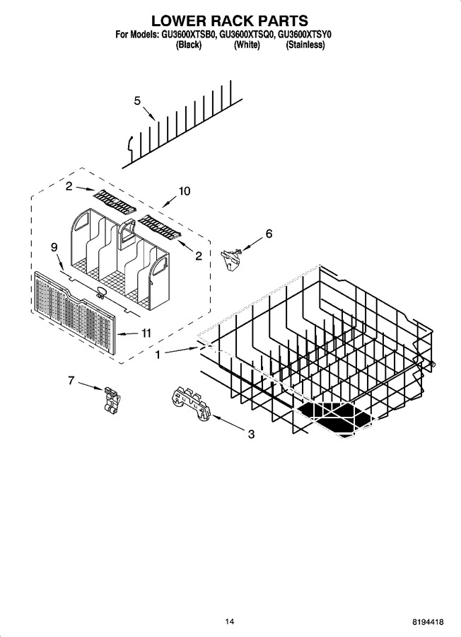 Diagram for GU3600XTSB0