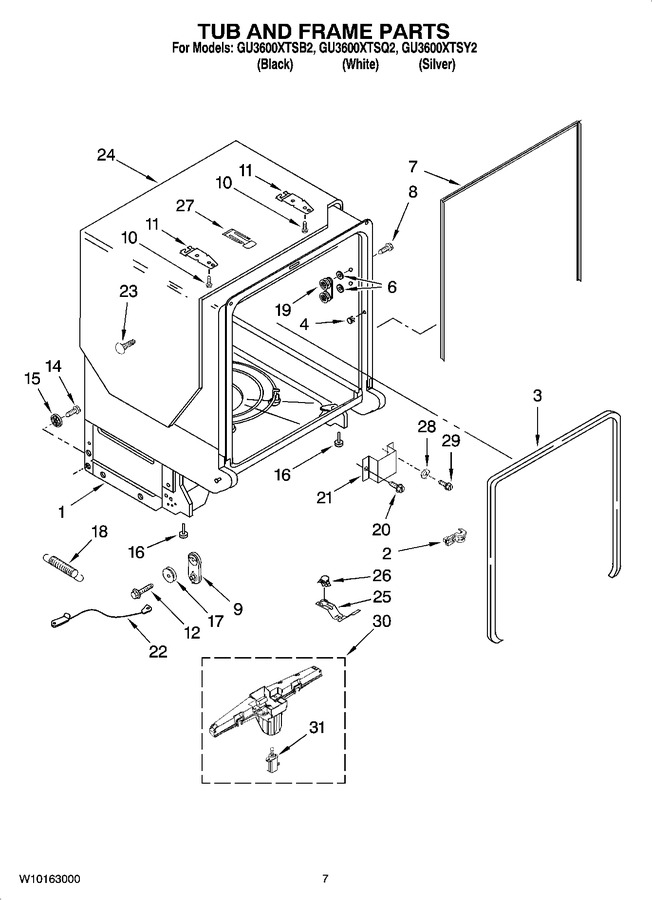 Diagram for GU3600XTSY2