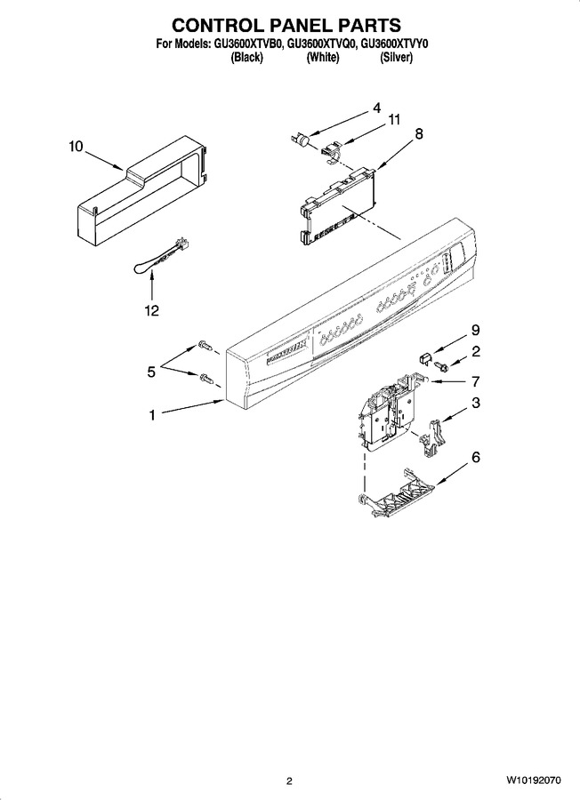Diagram for GU3600XTVY0