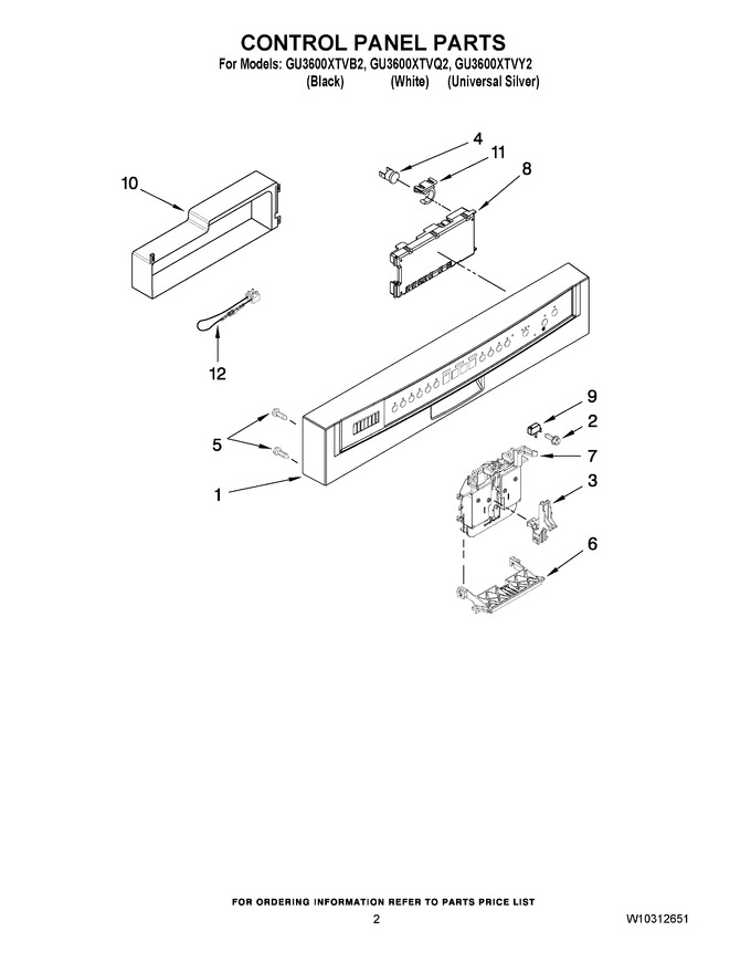 Diagram for GU3600XTVB2