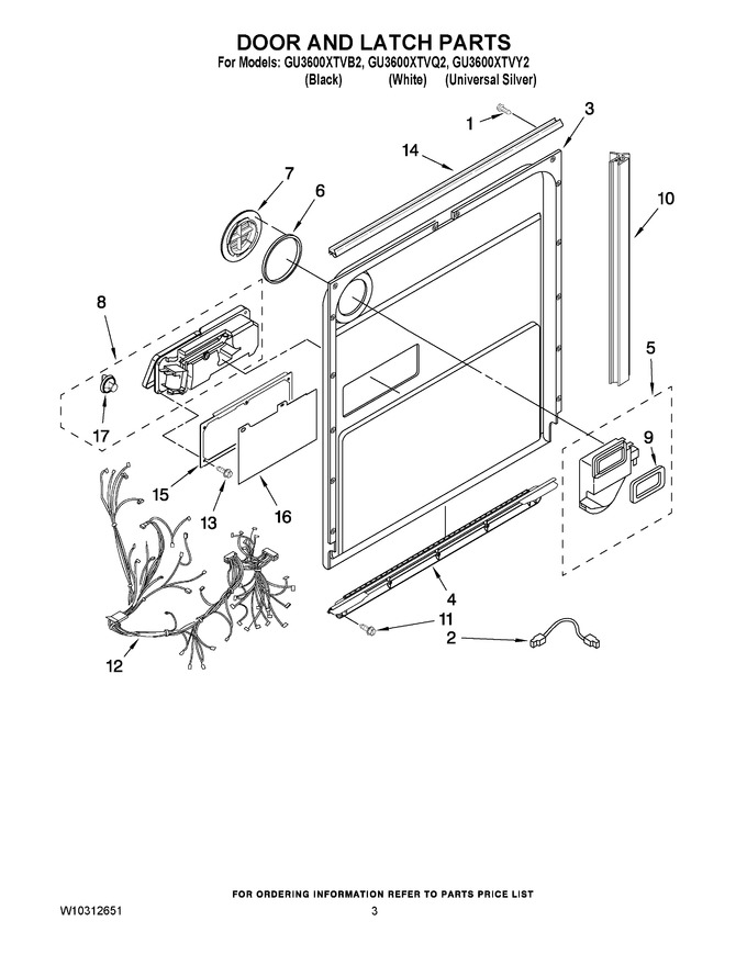 Diagram for GU3600XTVB2