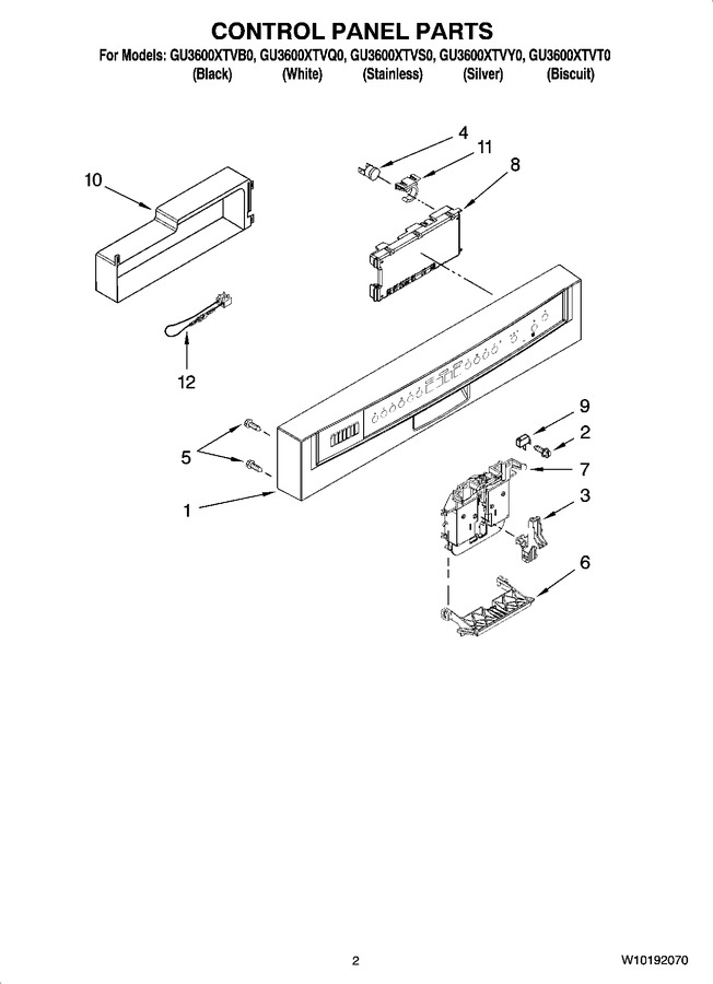 Diagram for GU3600XTVS0