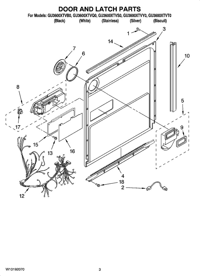 Diagram for GU3600XTVS0