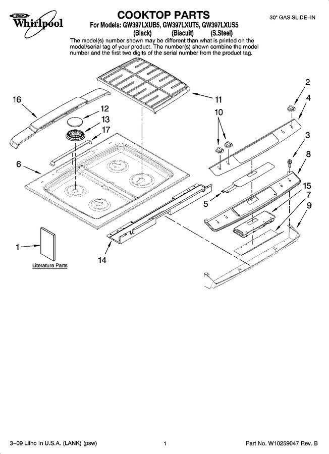 Diagram for GW397LXUS5