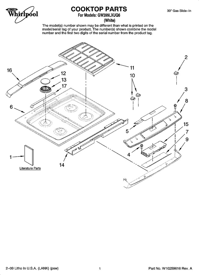Diagram for GW399LXUQ6