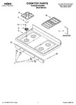 Diagram for 01 - Cooktop Parts