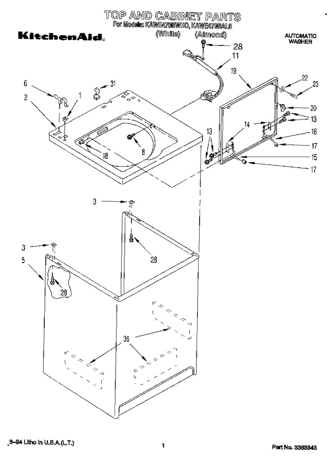 Diagram for KAWE470BWH0