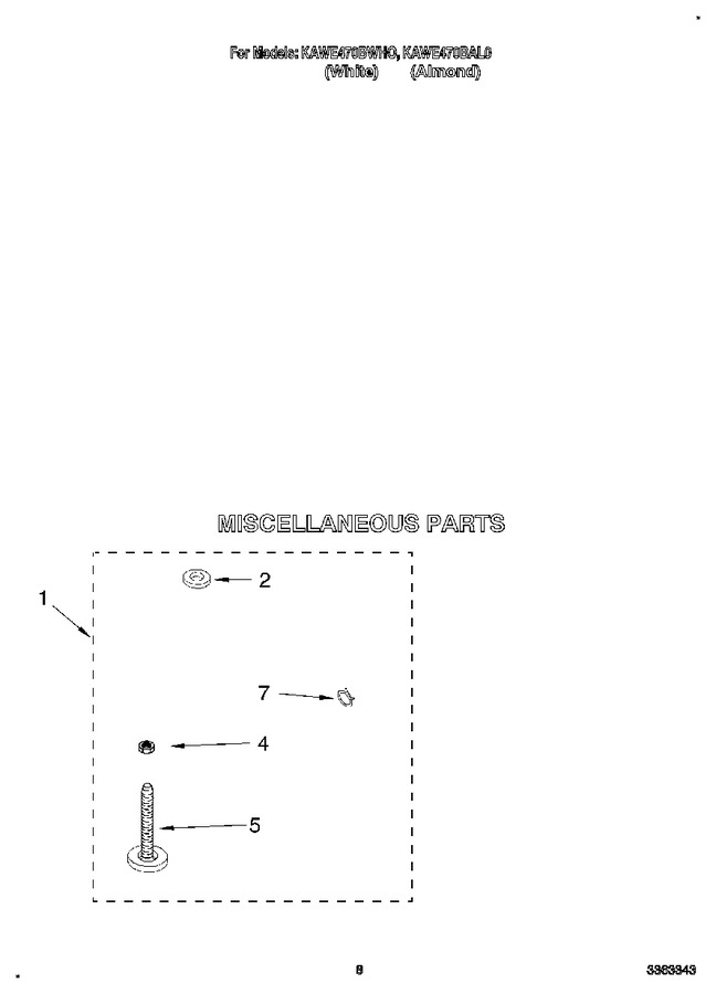 Diagram for KAWE470BAL0
