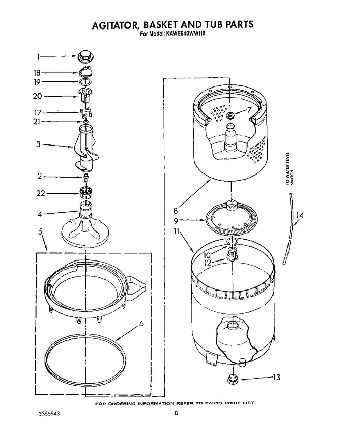 Diagram for KAWE540WAL0