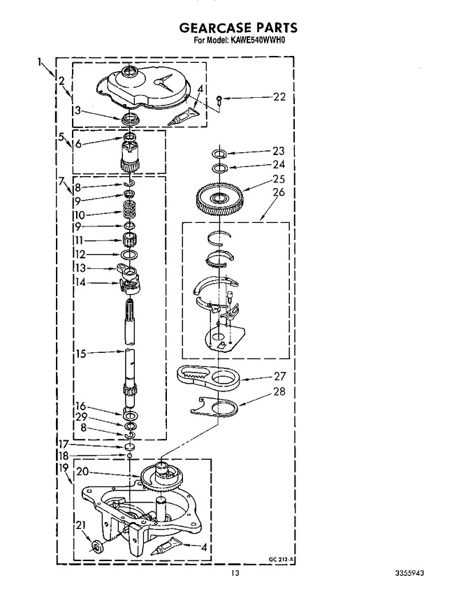 Diagram for KAWE540WAL0