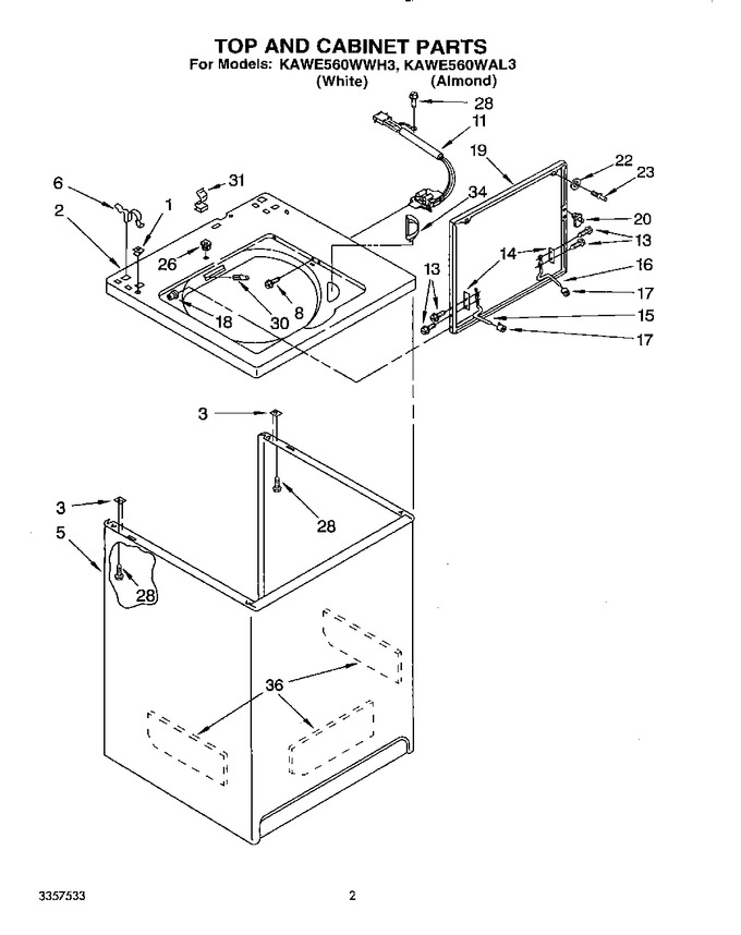 Diagram for KAWE560WWH3