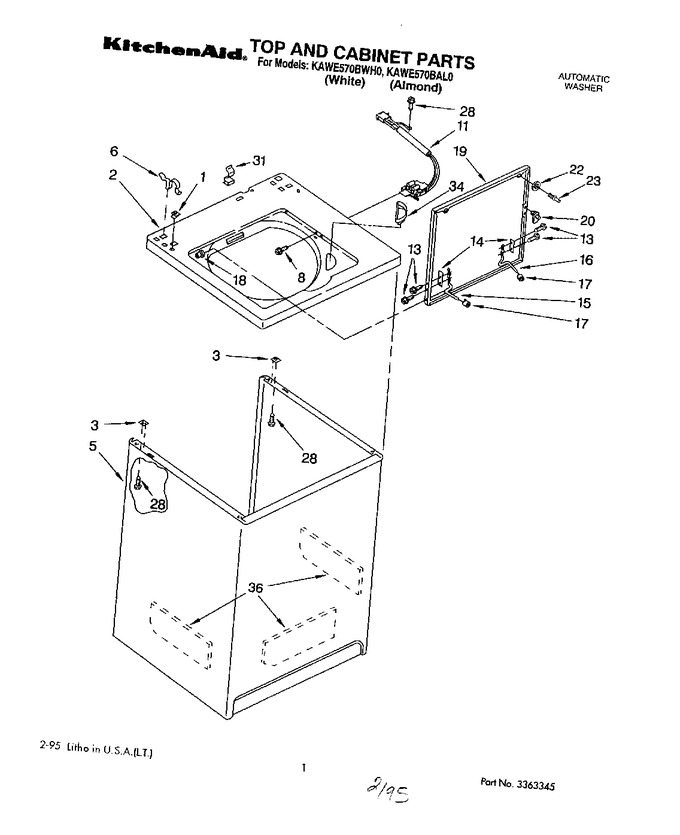 Diagram for KAWE570BWH0
