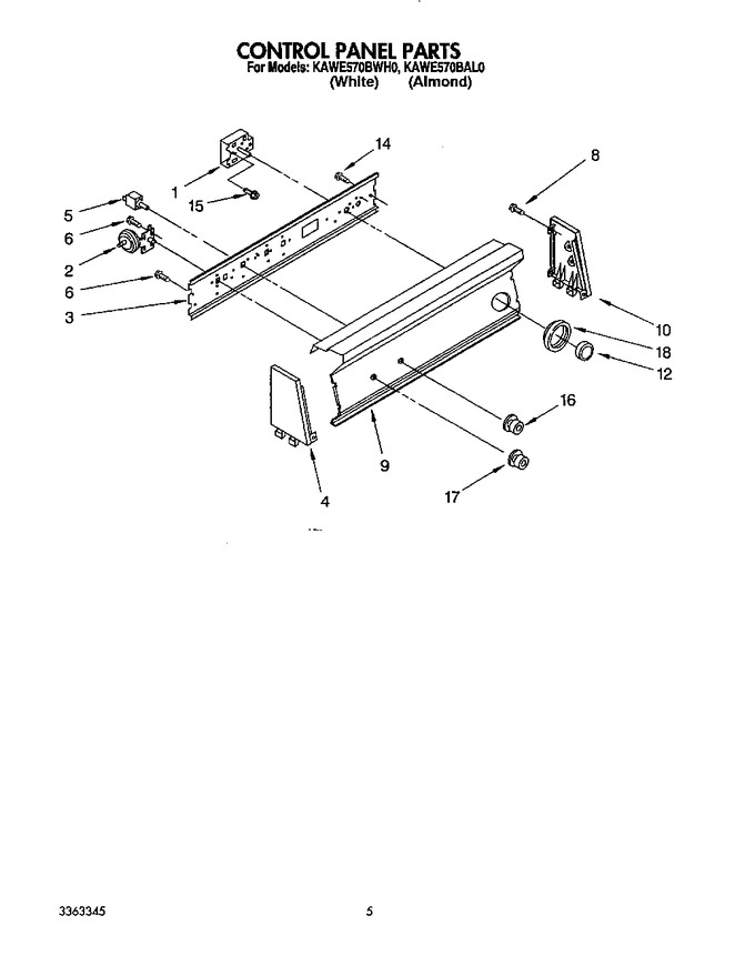 Diagram for KAWE570BWH0