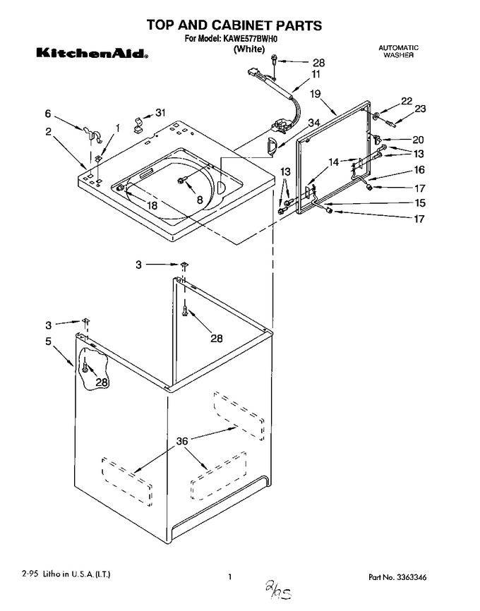 Diagram for KAWE577BWH0