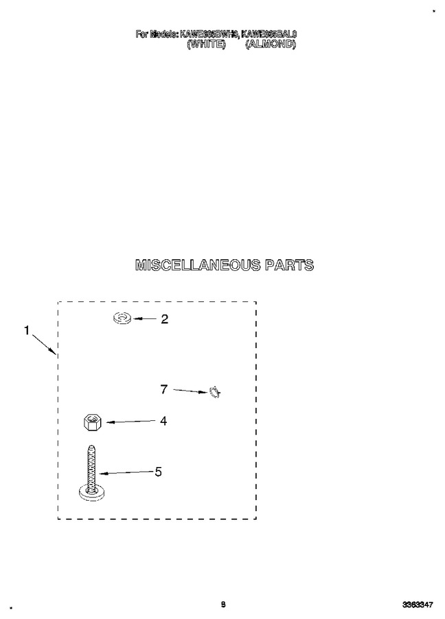 Diagram for KAWE665BAL0
