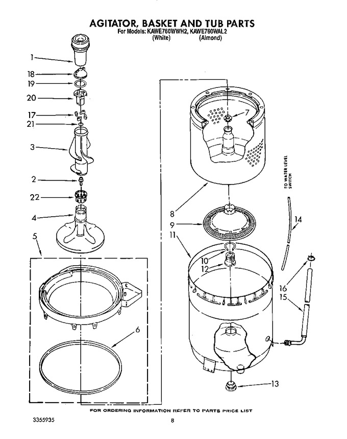 Diagram for KAWE760WWH2