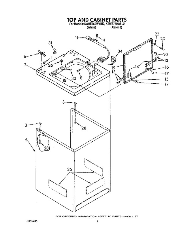 Diagram for KAWE760WAL2