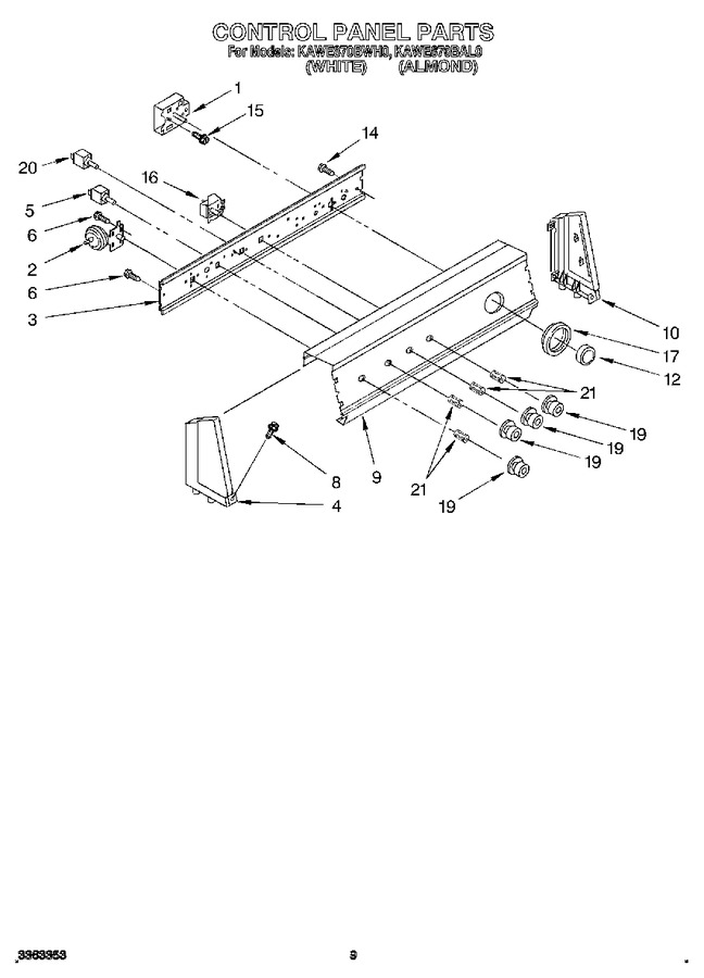 Diagram for KAWE870BAL0