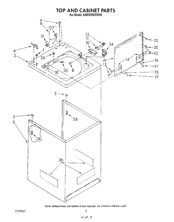 Diagram for KAWE950VAL0