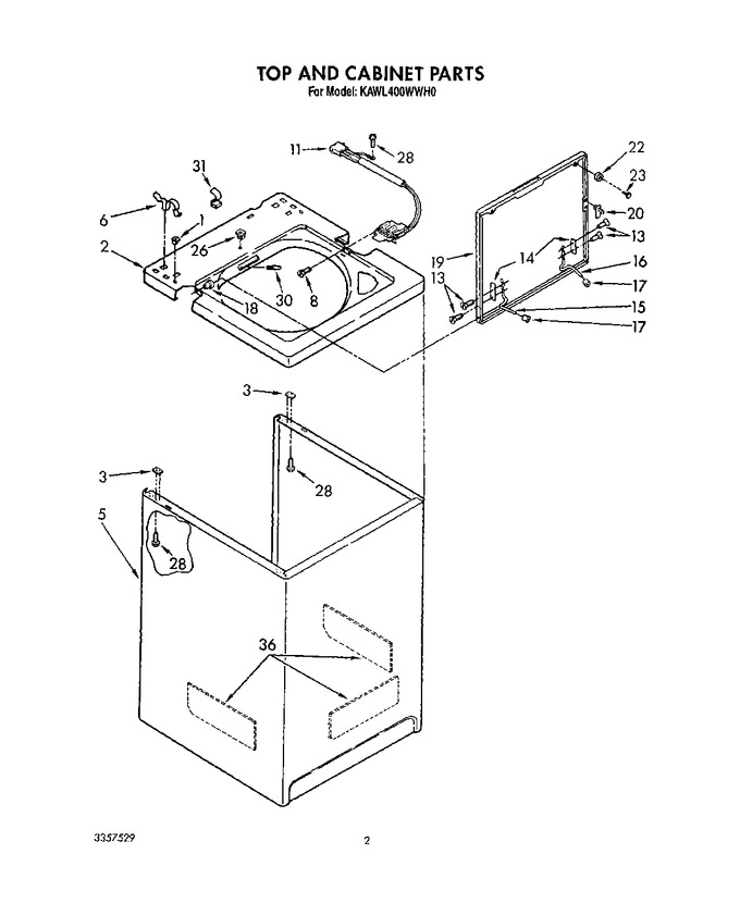 Diagram for KAWL400WAL0