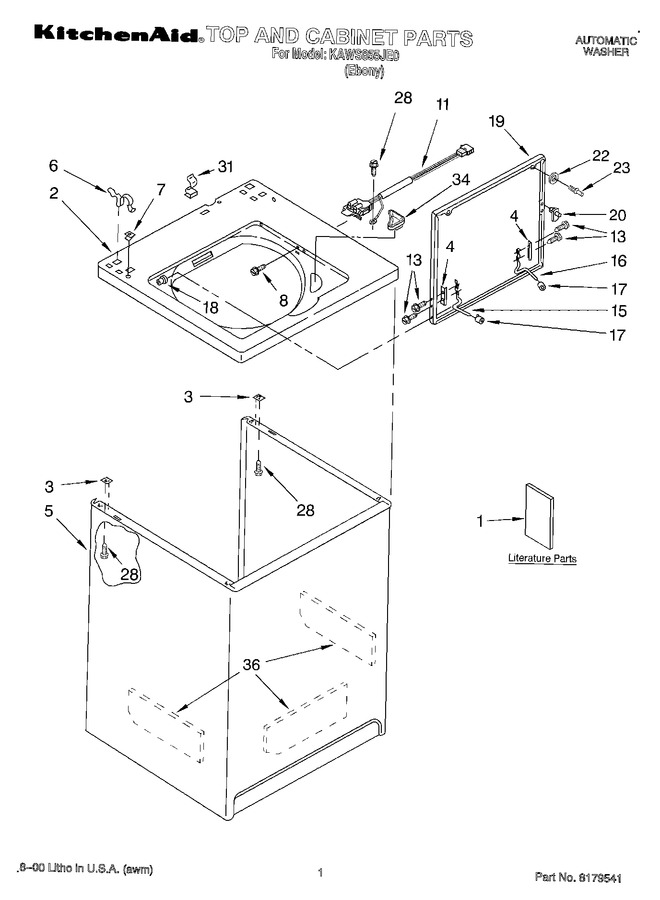 Diagram for KAWS855JE0