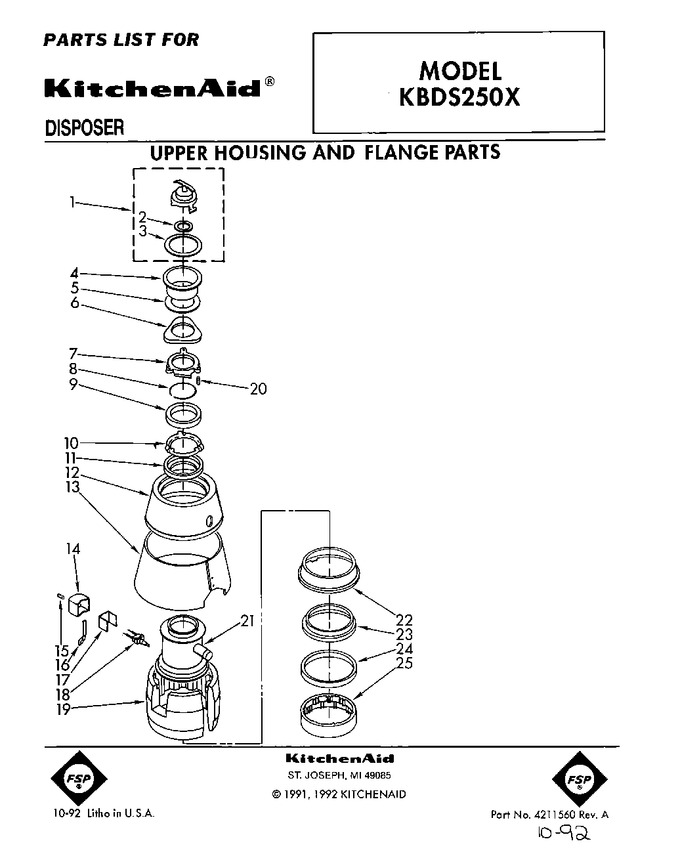 Diagram for KBDS250X