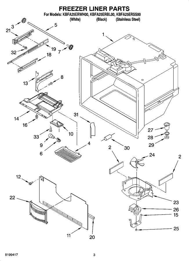Diagram for KBFA25ERWH00