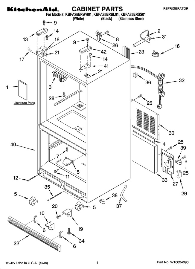 Diagram for KBFA25ERWH01
