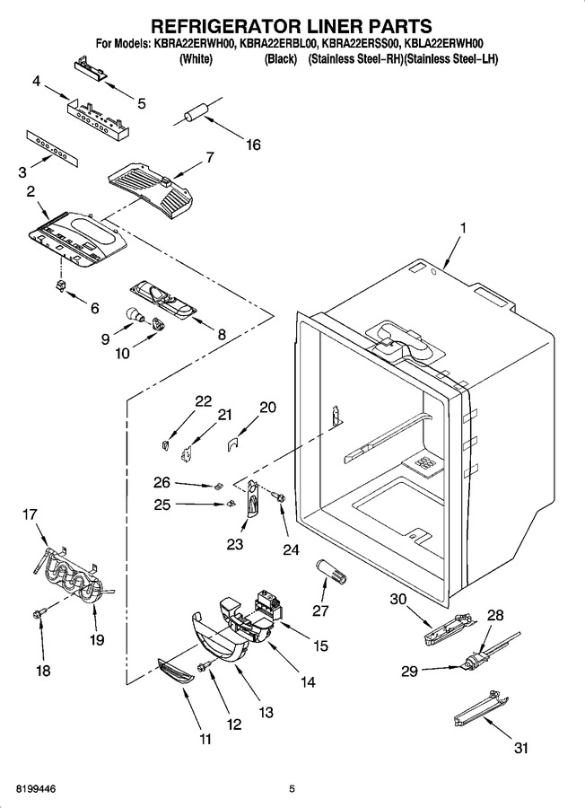 Diagram for KBLA22ERWH00