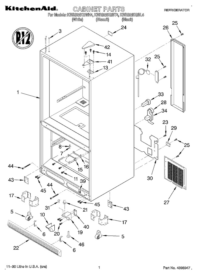 Diagram for KBRS22KGWH4