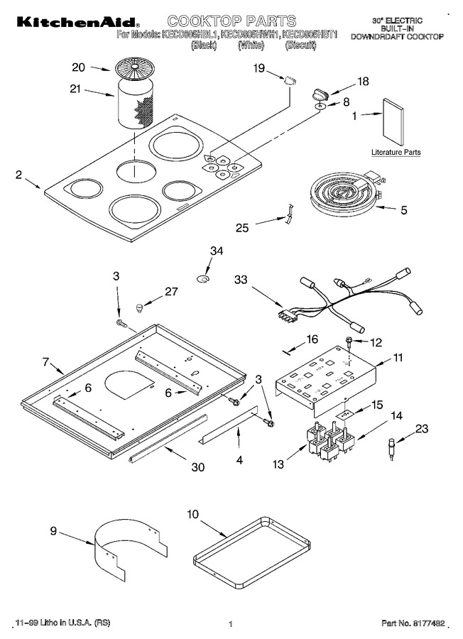 Diagram for KECD805HWH1