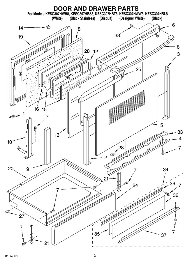 Diagram for KESC307HWH8