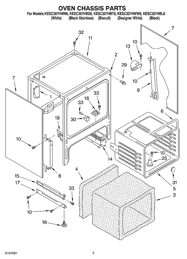 Diagram for KESC307HWW8