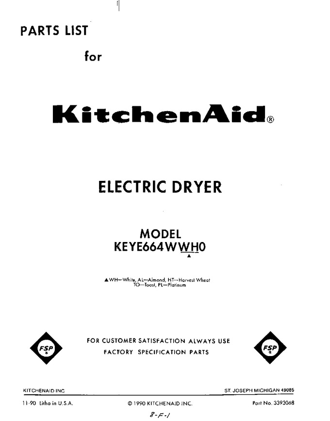 Diagram for KEYE664WHT0