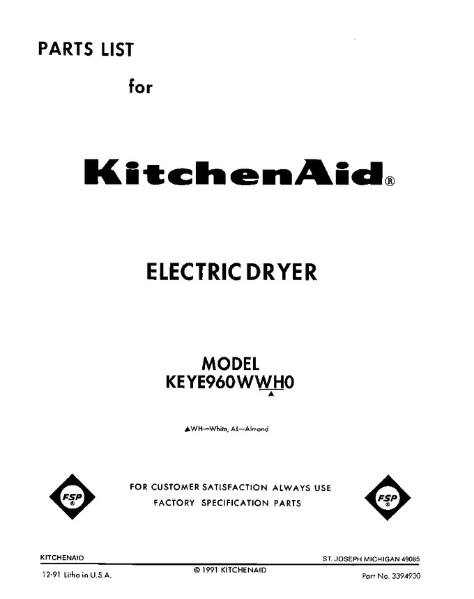 Diagram for KEYE960WAL0