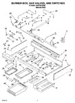 Diagram for 02 - Burner Box, Gas Valves, And Switches