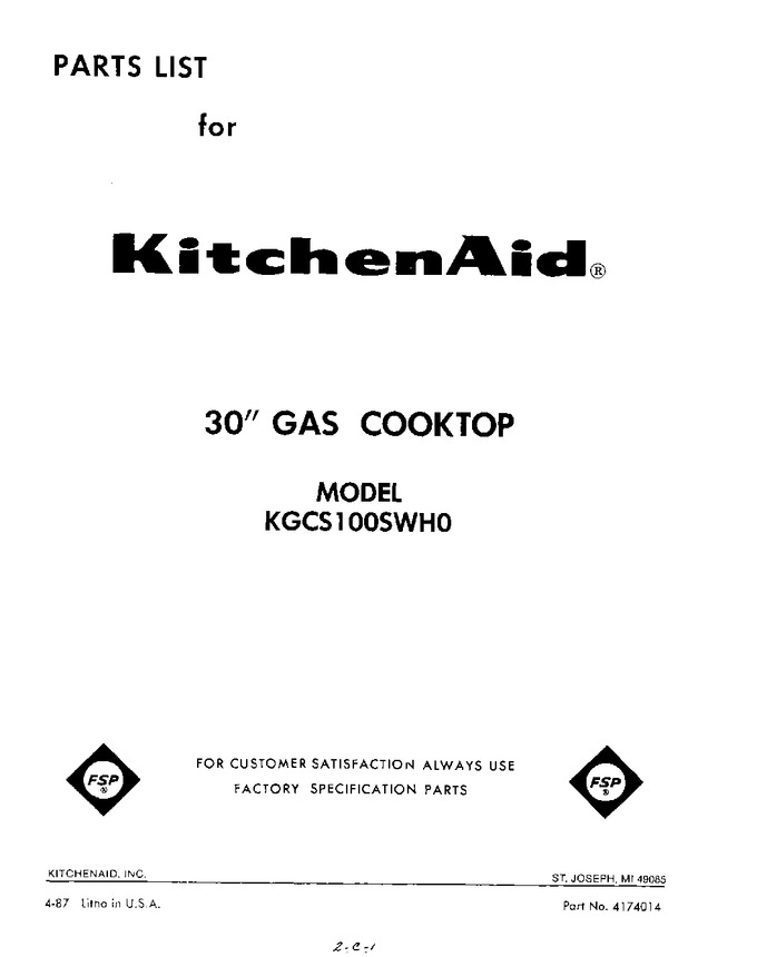 Diagram for KGCS100SWH0